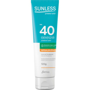 Protetor Solar Sunless Hipoalergênico FPS 40 Com 120g