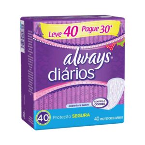 Protetor Diario Always Com Perfume Com 40 Unidades