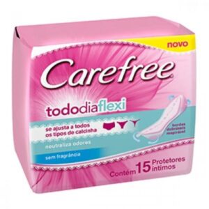 Protetor Diário Carefree Todo Dia Flexi Sem Perfume Com 15 Unidades