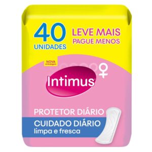 Protetor Diário Intimus Days Frescor Sem Abas Com 40 Unidades