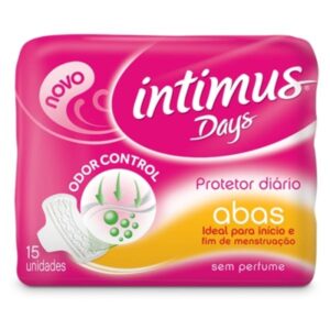 15366355792-7896007540266.jpg Protetor Diário Intimus Extra Proteção Com Abas Com 15 Unidades