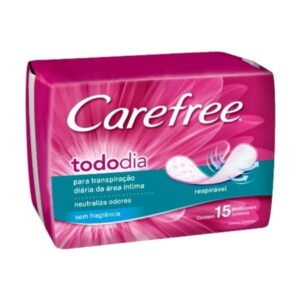 Protetor Diário Carefree Todo Dia Sem Perfume Com 15 Unidades