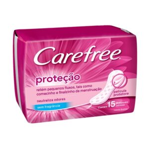 Protetor Diário Carefree Proteção sem Perfume Com 15 Unidades