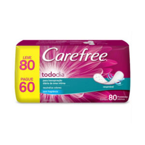 Protetor Diário Carefree Todo Dia Sem Perfume Com 80 Unidades