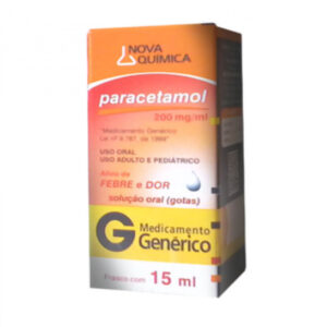 Paracetamol 200mg/ml Solução Oral Gotas Com 15ml Nova Quimica Genéricos