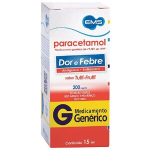 Paracetamol 200mg/ml Solução Oral Gotas Com 15ml Ems Genéricos
