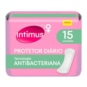 Protetor Diário Intimus Antibacteriana Sem Abas Com 15 Unidades