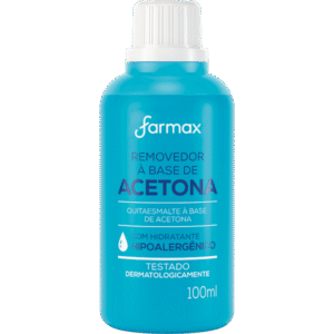 Removedor de Esmalte Farmax Com Acetona Com 100ml