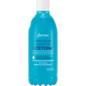 Removedor de Esmalte Farmax Com Acetona Com 500ml