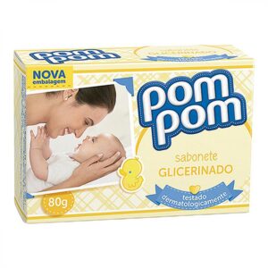 Sabonete em Barra Infantil Pom Pom Glicerinado Com 80g