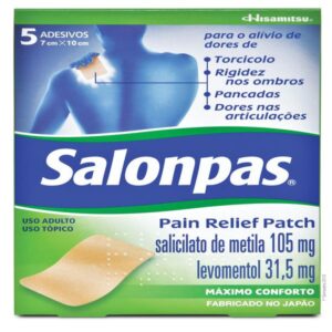 Salonpas Pain Relief Patch Com 5 Adesivos Hisamitsu
