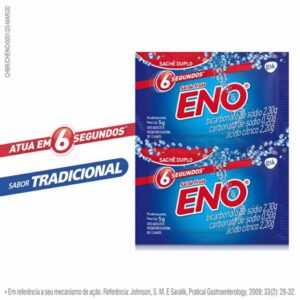Sal de Fruta Eno Sabor Tradicional Com 02 Envelopes de 5g Cada Cosmed