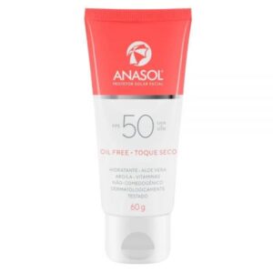 Protetor Solar Facial Anasol Toque Seco FPS 50 Com 60g