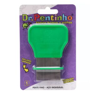 Pente Fino de Aço Inox Piolhos e Lêndeas Dr Pentinho Unidade