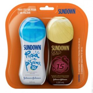 Protetor Solar Sundown Gold FPS 30 Com 120ml + Sundown Gold FPS 15 Com 120ml