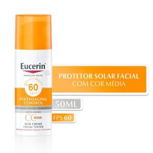 Protetor Solar Eucerin Cc Cream Tinted Médio FPS 60 Com 50mL