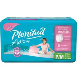 Roupa Intima Plenitud Real Fit Mulher Tamanho P-M Com 8 Unidades