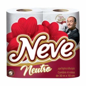 Papel Higiênico Neve Soft Toque de Seda Com 4 Rolos de 30 Metros