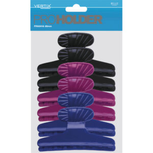 Piranha para Cabelo Vertix Hairclip 80mm Com 6 Unidades