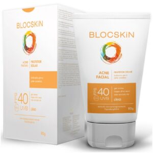 Protetor Solar Facial Blocskin Pele Com Acne FPS 40 Com 80g