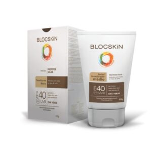 Protetor Solar Facial Blocskin FPS 40 Médio Com 60g