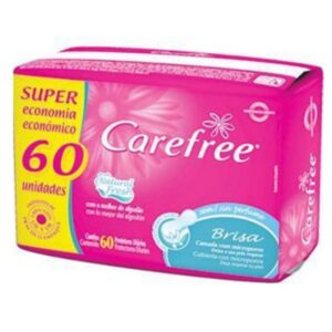 Protetor Diário Carefree Todo Dia Sem Perfume Com 60 Unidades