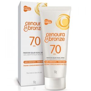 Protetor Solar Facial Diário Cenoura e Bronze FPS 70 Com 50g