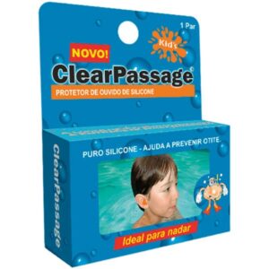 Protetor de Ouvido de Silicone ClearPassage Kids Com 1 Par