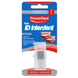 Refil Interdental PowerDent Cilindrico 3mm Com 6 Unidades