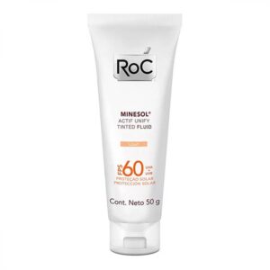 Protetor Solar Roc Minesol Actif Unify Fluid FPS 60 Light Com 50g