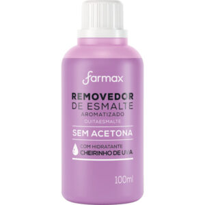 Removedor de Esmalte Farmax Sem Acetona Uva Com 100ml
