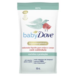 Sabonete Líquido Dove Baby Carinho e Proteção Sensível Refil Com 180ml