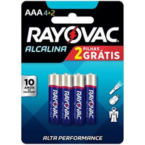 Pilha Alcalina Rayovac AAA Com 6 Unidades