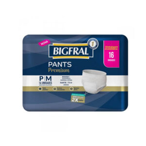 Roupa Íntima Bigfral Derma Plus Tamanho P-M Unissex Com 16 Unidades
