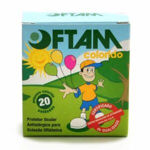 15366361949-7897018510033.jpg Protetor Ocular Oftam Colorido Pequeno Com 20 Unidades
