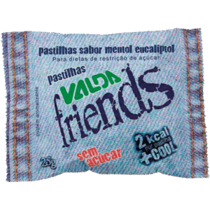 Pastilhas Valda Friends Mentol Eucalipto Sem Açúcar Com 25g