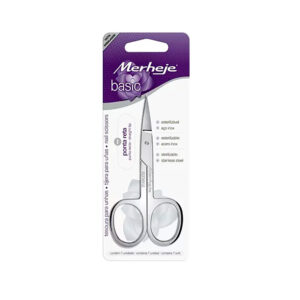 15366362906-7896075709077.jpg Tesoura Para Unhas Merheje Basic Inox Ponta Reta Unidade