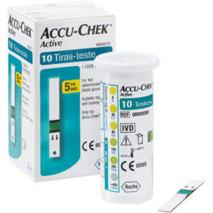 Tiras para Controle de Glicemia Accu-Chek Active Com 10 Unidades