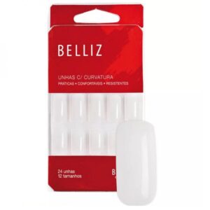 Unhas Postiça Belliz Com Curvatura Com 24 Unidades