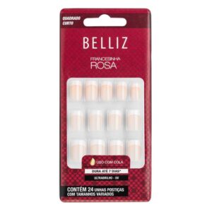 Unhas Postiças para os Pés Belliz Naturais Com 24 Unidades