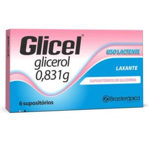 Supositório de Glicerina Glicel Infantil Com 6 Unidades
