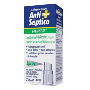 Solução Antisséptica Hertz Spray Com 50ml Kley Hertz