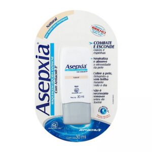 15366365239-0650240017919.jpg Maquiagem Líquida Antiacne Asepxia Claro Com 30ml