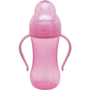 Mamadeira Neopan Ortodôntica Com Alça Rosa 320ml