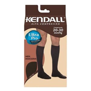 Meia Kendall Masculina Alta Compressão Tamanho Médio Marrom