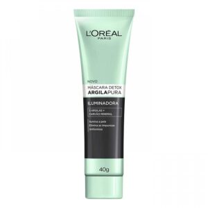 Máscara Detox Argila Pura Loréal Paris Iluminadora Com 40g
