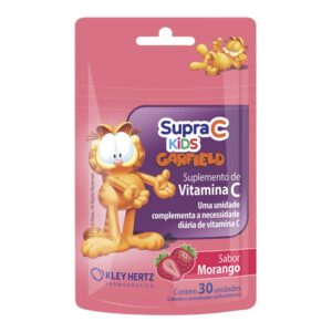 Supra C Kids Garfield Sabor Morango Com 30 Unidades