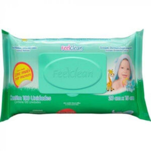 Toalhas Umedecidas Feelclean Baby Com 100 Unidades
