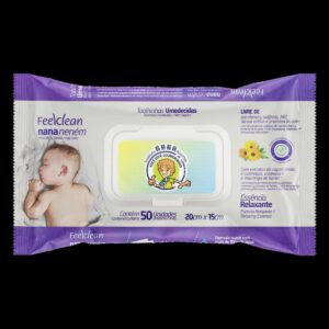 Toalha Umedecida Feelclean Nana Neném Com 50 Unidades