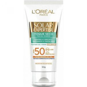Protetor Solar Facial Loréal Expertise Toque Seco Com Cor FPS 50 Com 50g